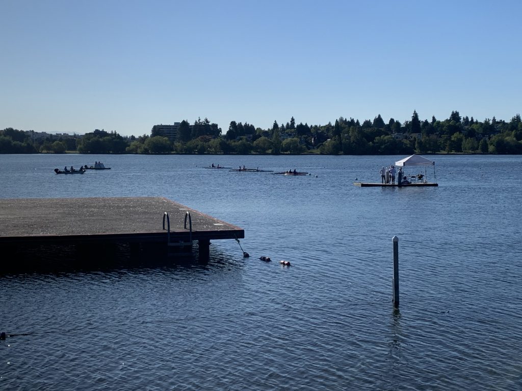 The 1000 meter start line at Nationals