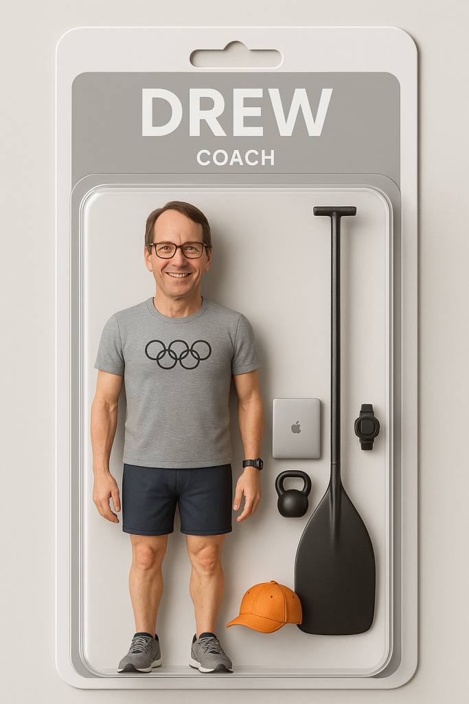 Coach Drew as an action figure - AI generated